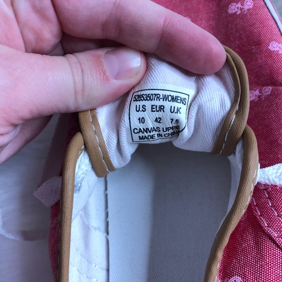 Women's Pink and White Levi's Bicycle Lace Up Shoes - Picture 6 of 7